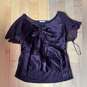 Purple Satin Brandy Melville-like Top (NEED GONE)